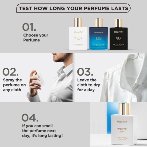 BELLAVITA White Oud Unisex Eau De Parfum Perfume with Orange, Patchouli, Musk|Premium, Long Lasting Oud & Fruity Fragrance for Men & Women,100ML - Image 6
