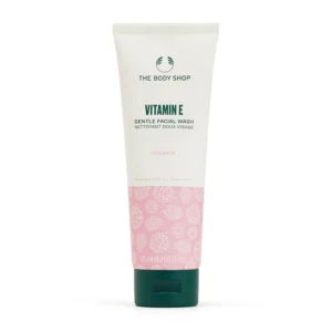 The Body Shop Vitamin E Gentle Facial Wash, 125 ML - For All Skin Types | Non- Drying Formula | Vegan