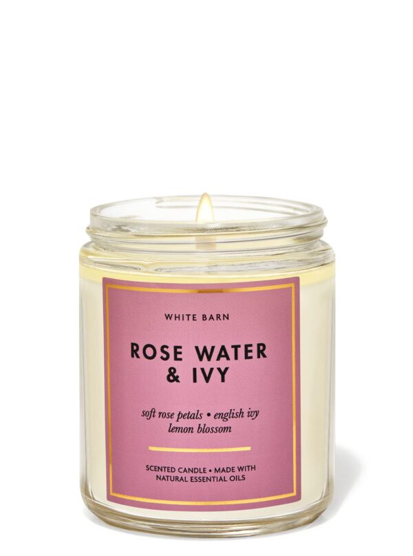 Bath & Body Works Rose Water & Ivy Single Wick Candle